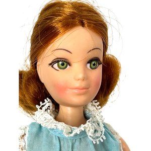 Hasbro 1970s Doll World Love Peace Hong Kong Red Hair Green Eyes Eyelashes